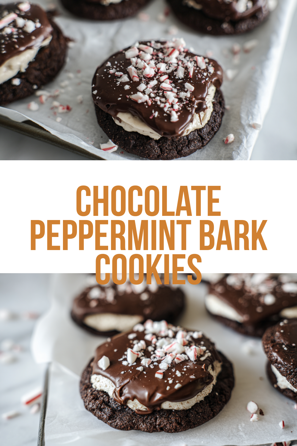 Chocolate Peppermint Bark Cookies