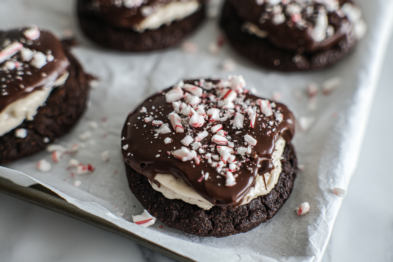 Chocolate Peppermint Bark Cookies