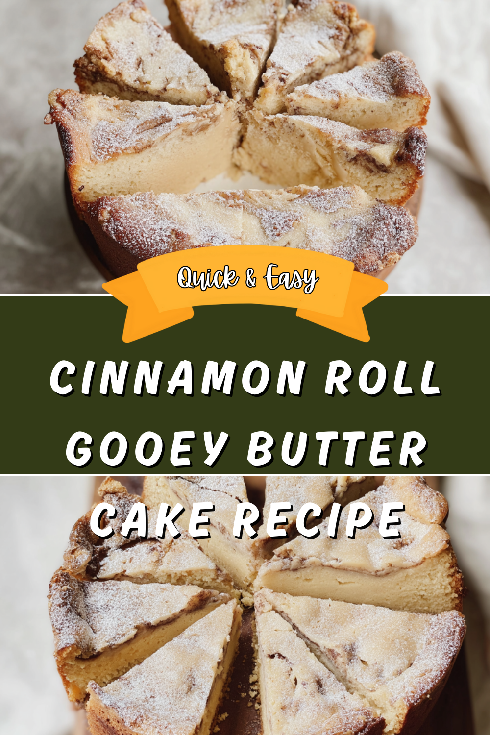 Cinnamon Roll Gooey Butter Cake Recipe