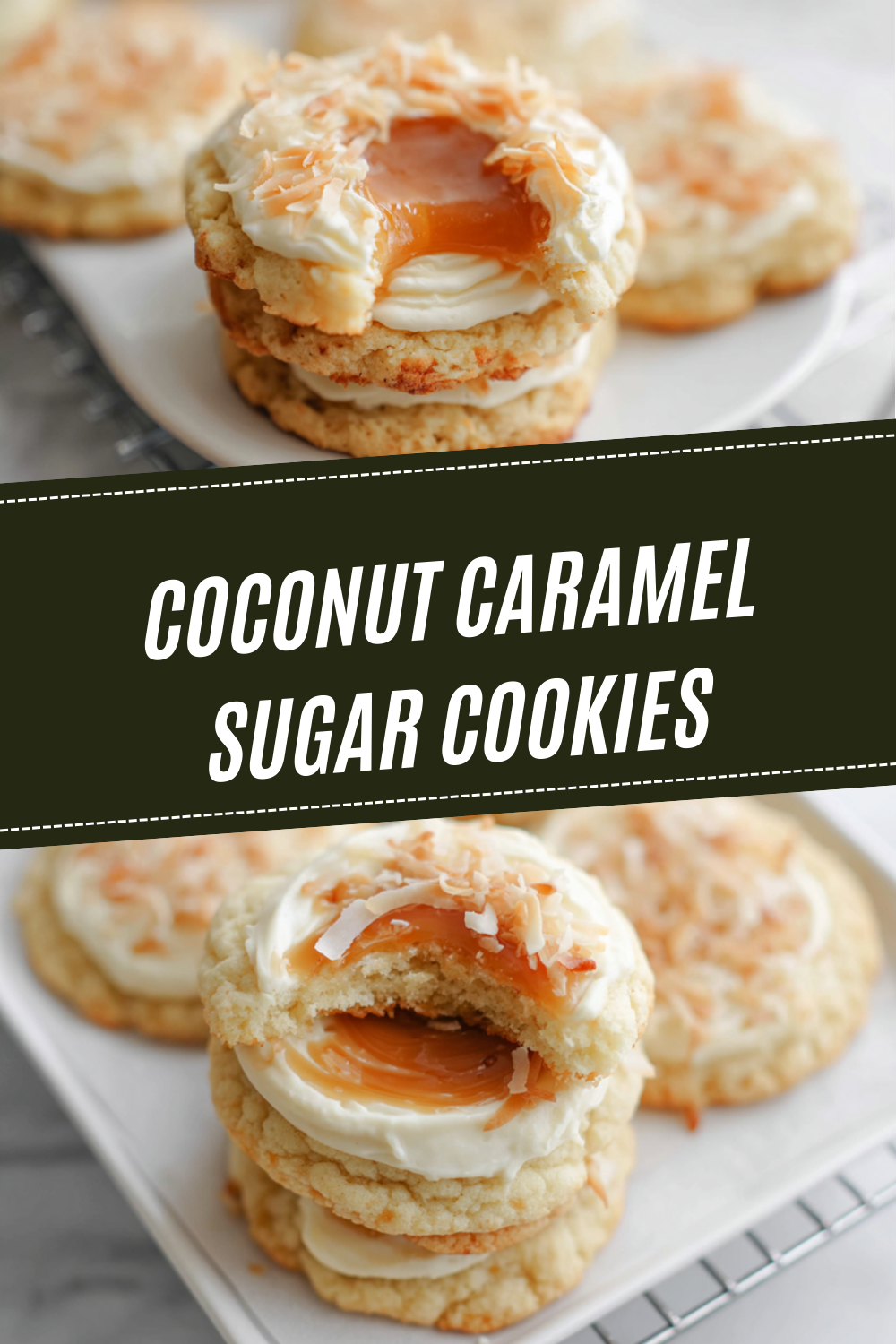 Coconut Caramel Sugar Cookies
