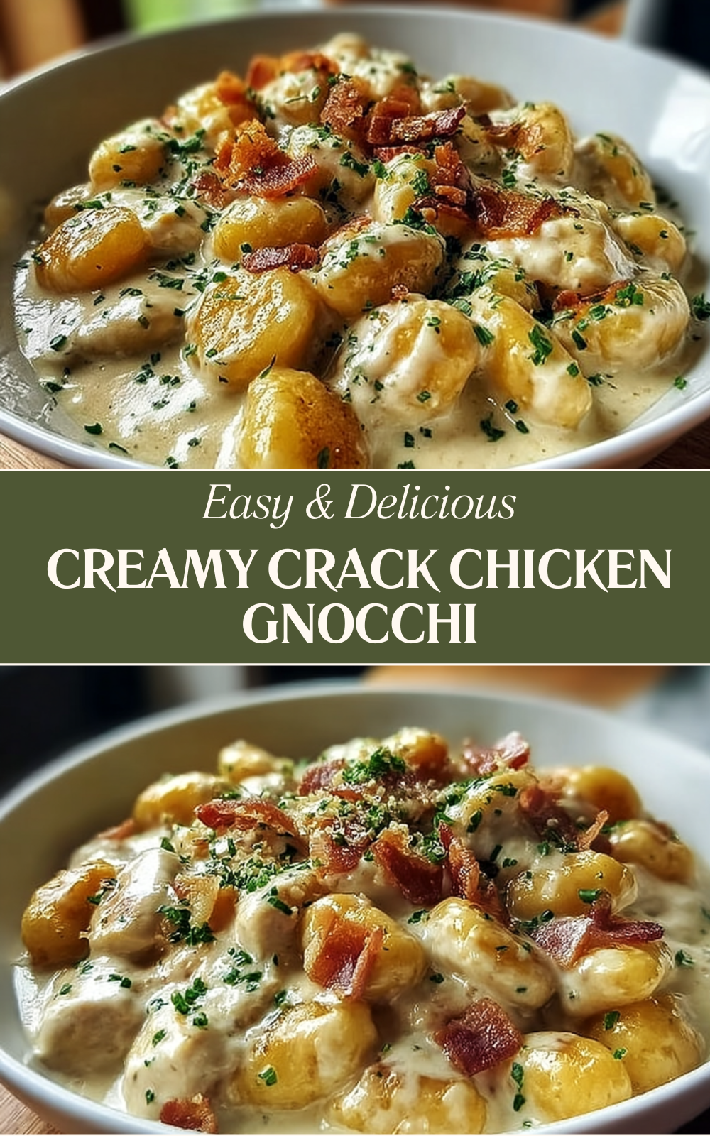 Creamy Crack Chicken Gnocchi