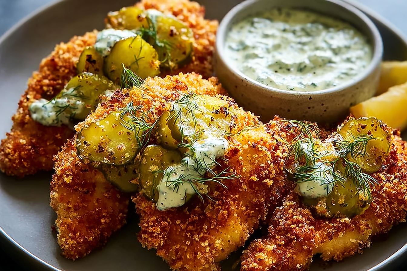 Crispy Dill Pickle Parmesan Chicken Recipe