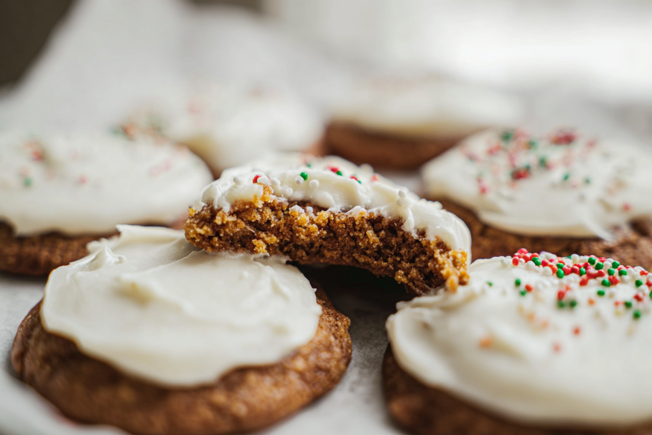 Frosted Gingerbread Cookies