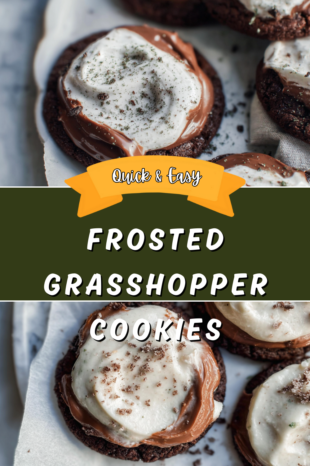 Frosted Grasshopper Cookies