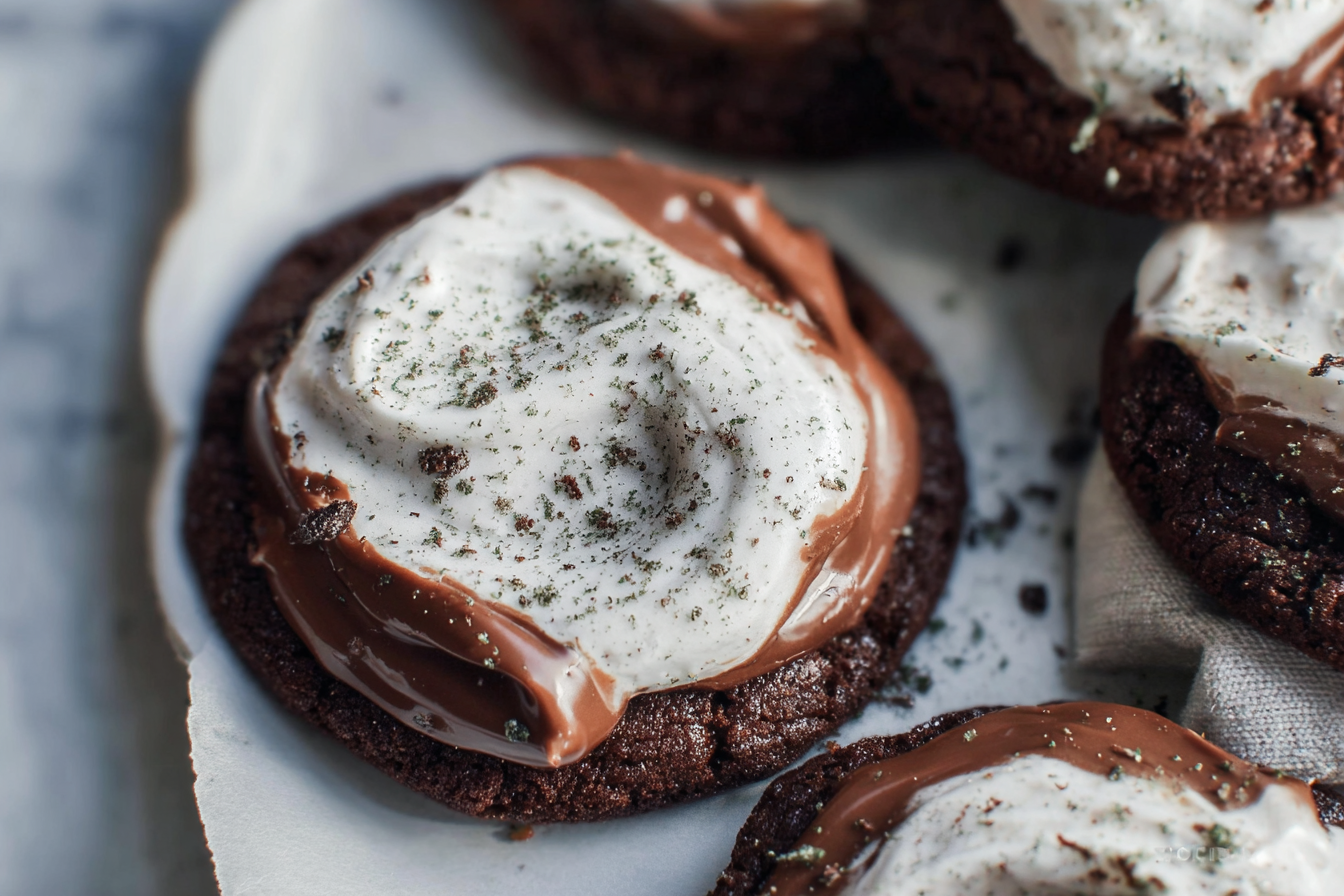 Frosted Grasshopper Cookies