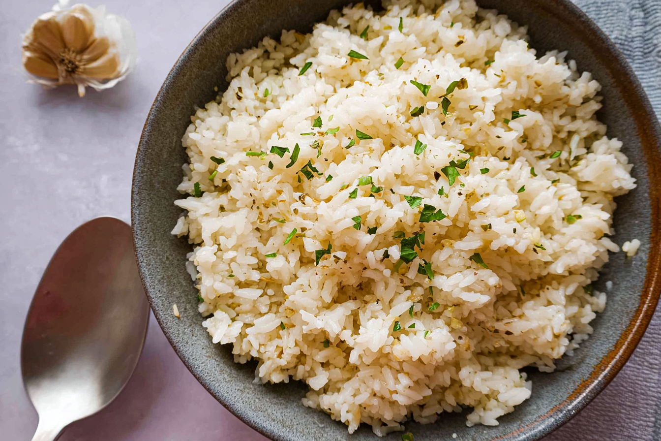 Garlic Butter Rice Recipe With Simple Ingredients And Rich Flavor 6 Garlic Butter Rice