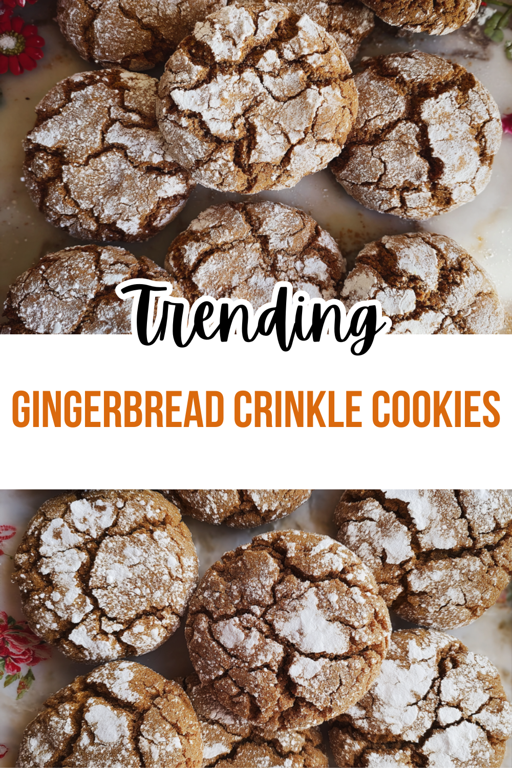 Gingerbread Crinkle Cookies