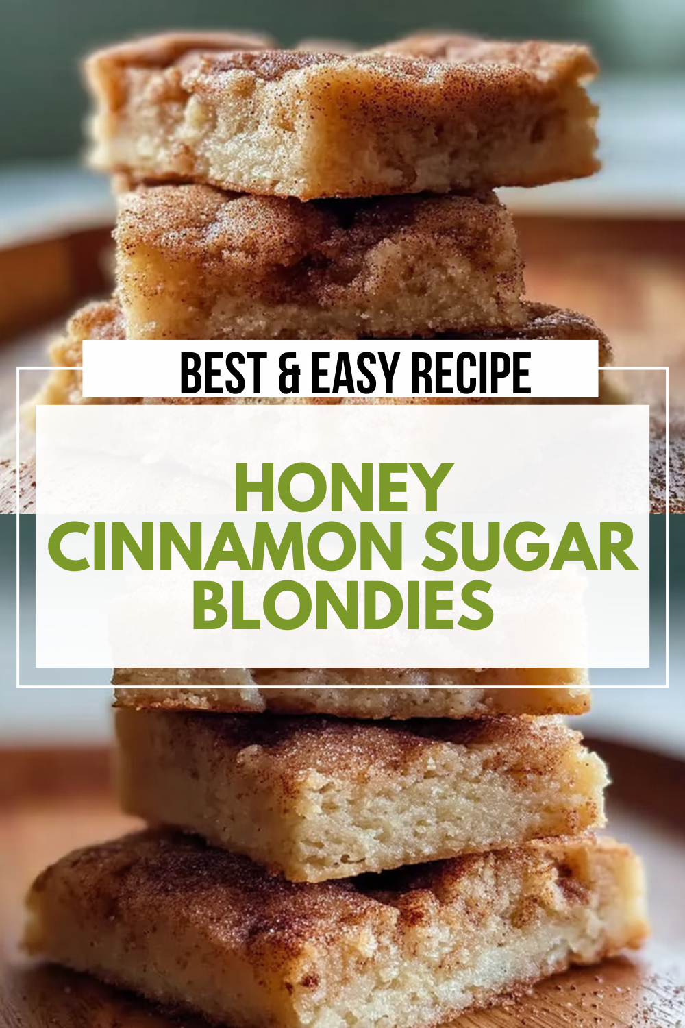 Honey Cinnamon Sugar Blondies