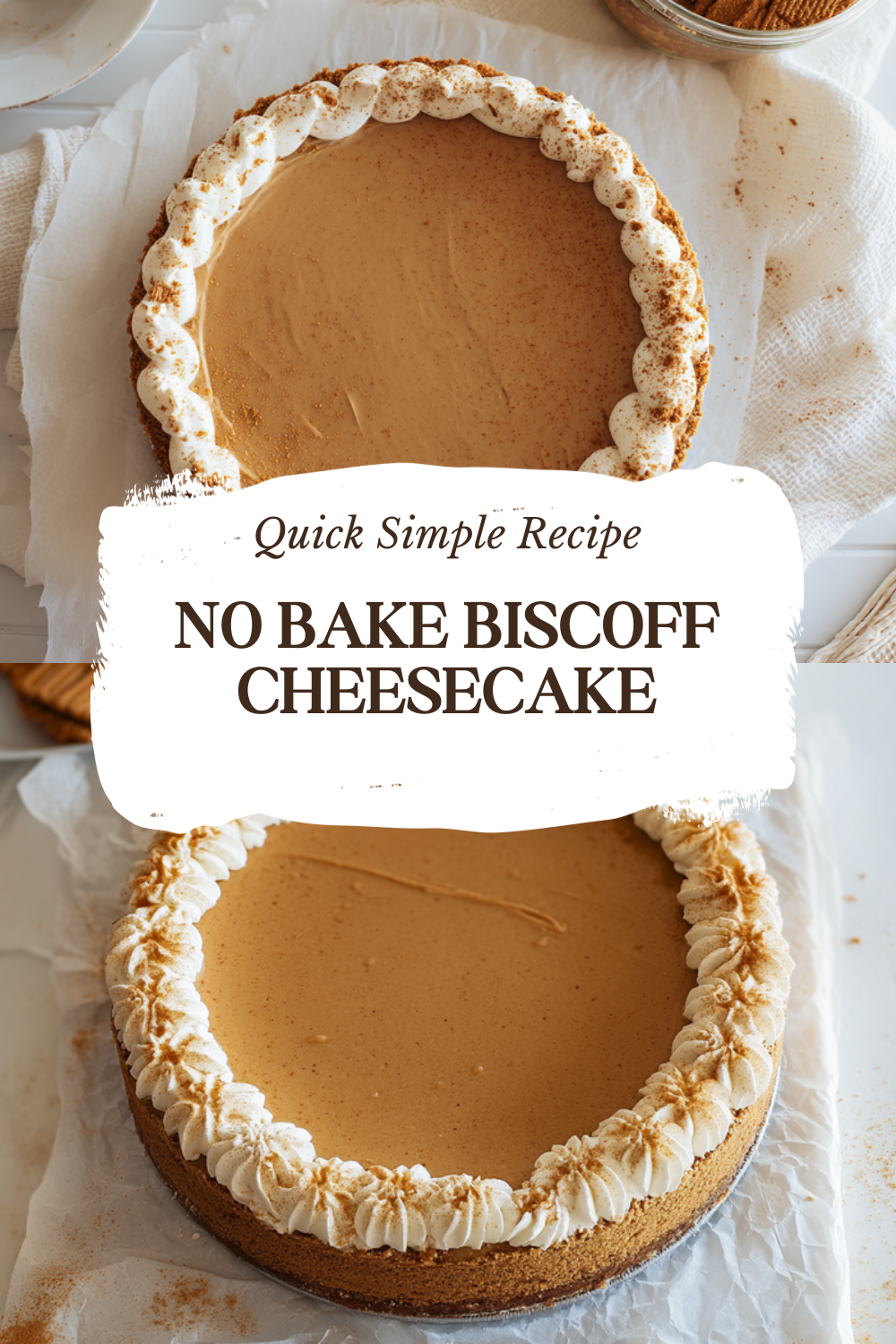 No Bake Biscoff Cheesecake