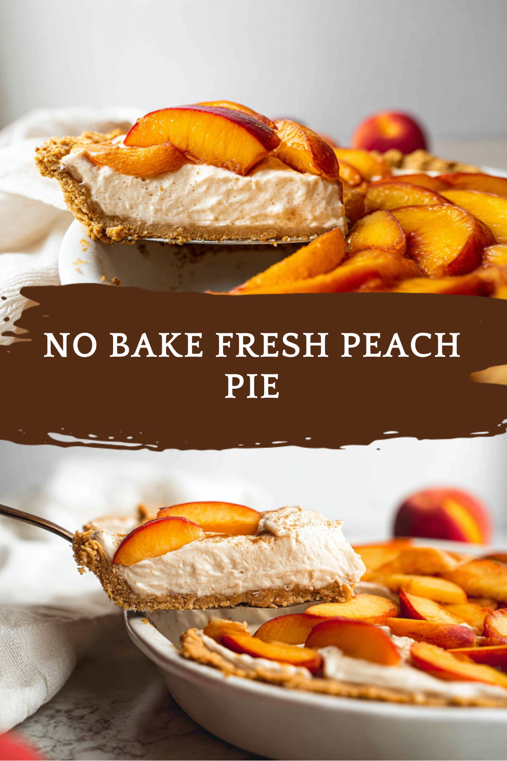 No Bake Fresh Peach Pie