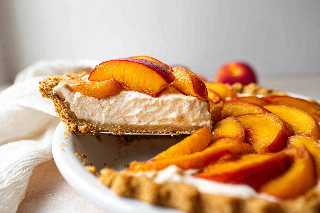 No Bake Fresh Peach Pie