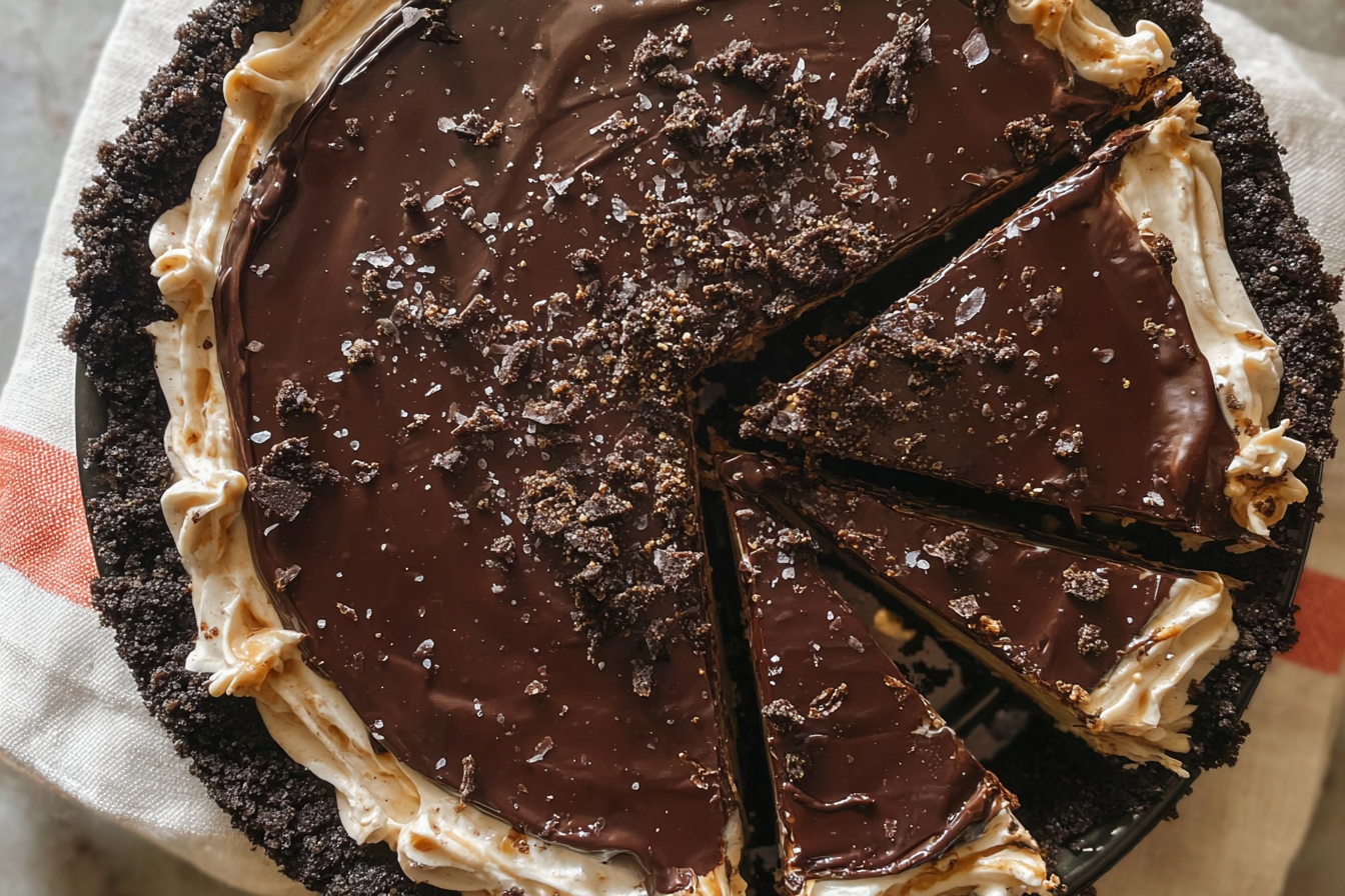 No Bake Peanut Butter Chocolate Pie