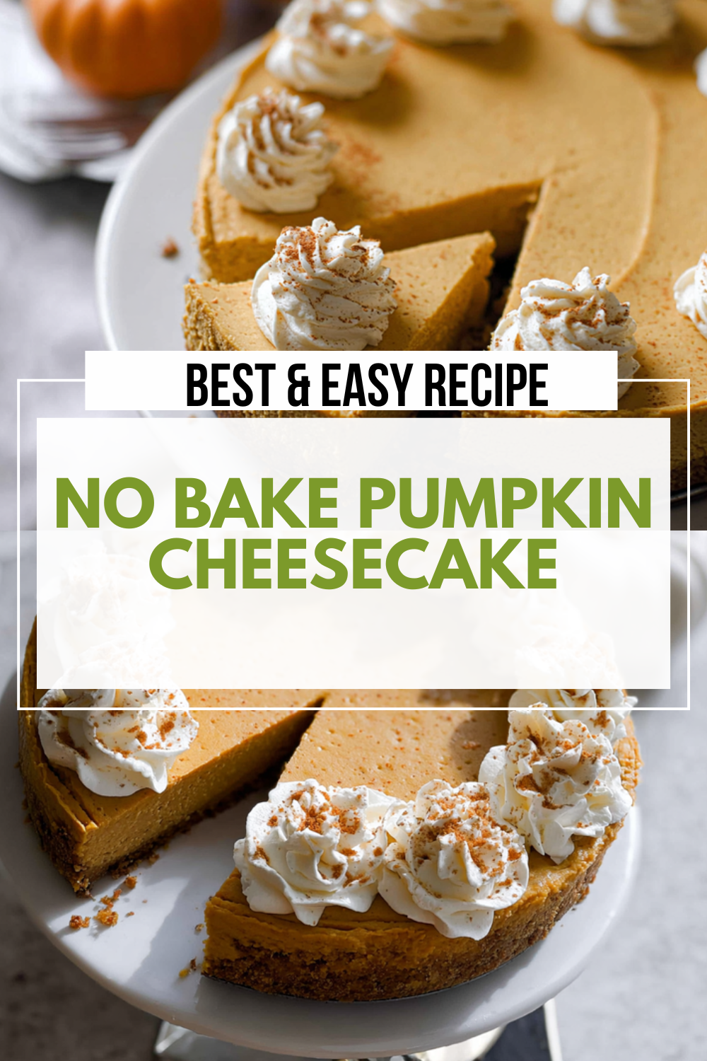 No Bake Pumpkin Cheesecake