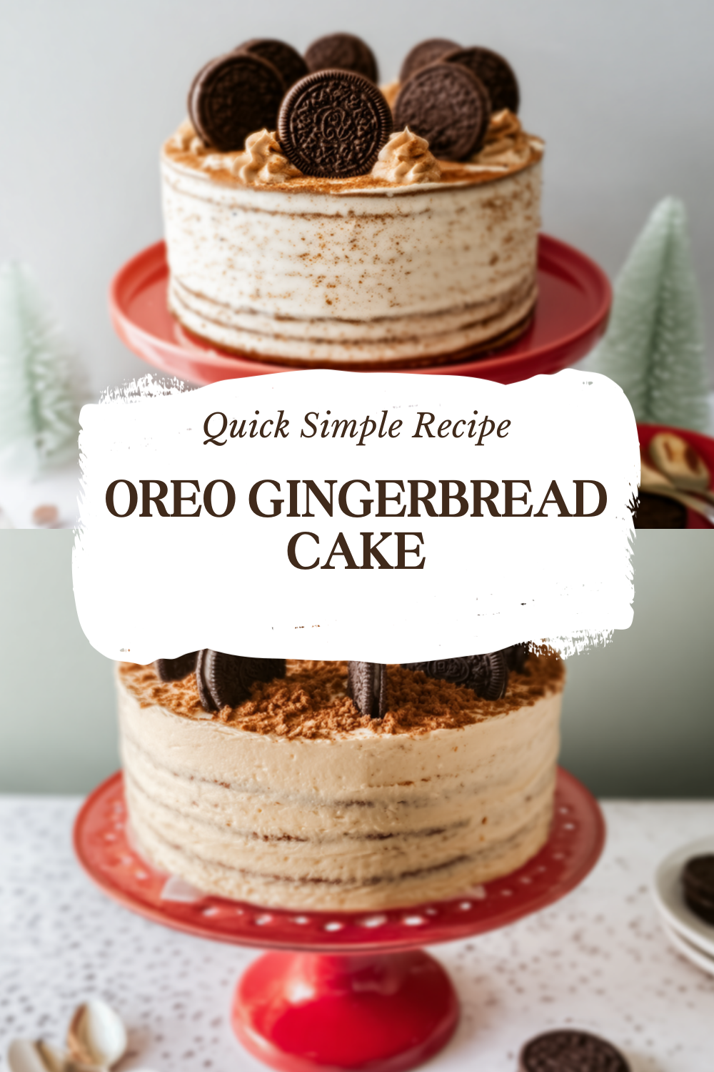 Oreo Gingerbread Cake