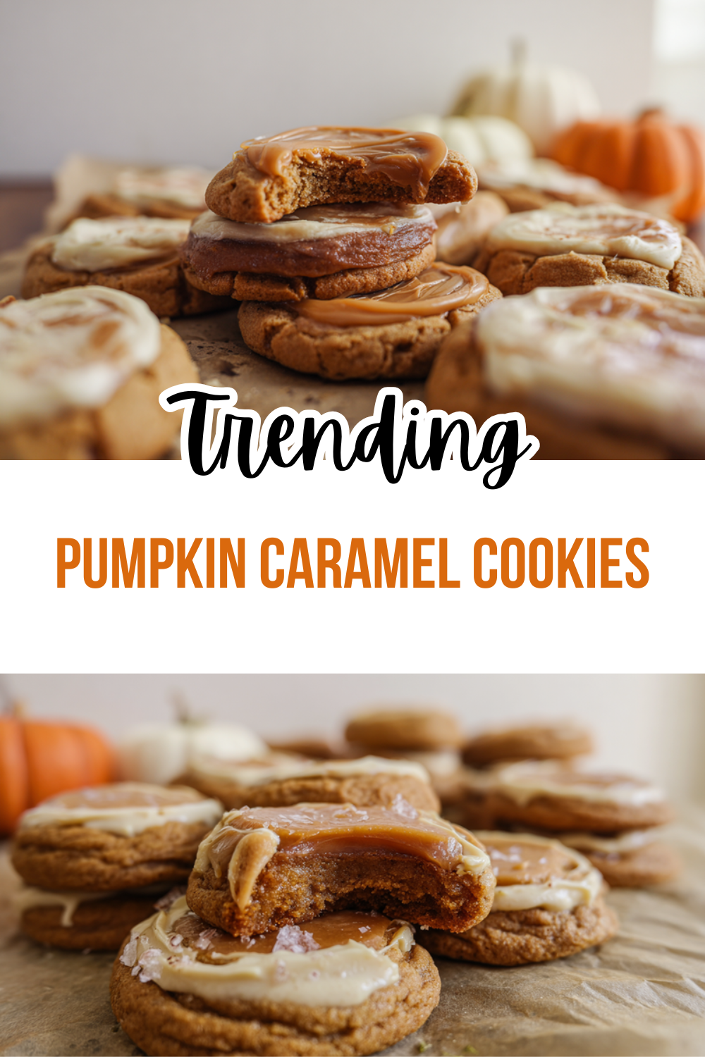 Pumpkin Caramel Cookies