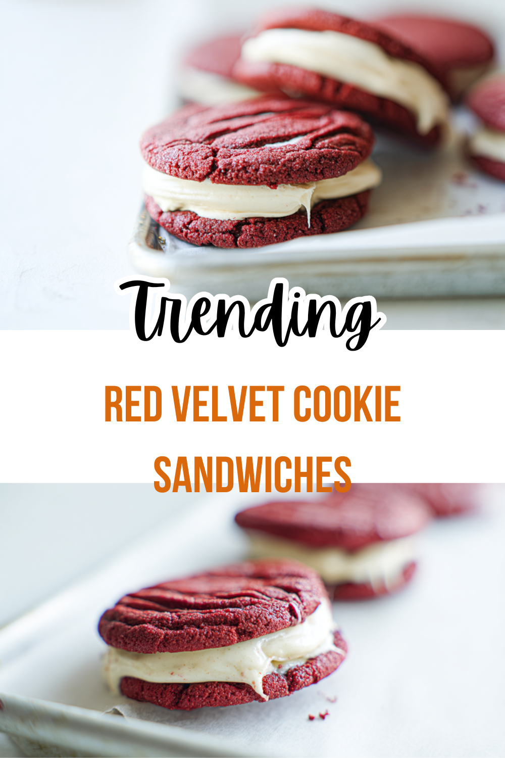 Red Velvet Cookie Sandwiches