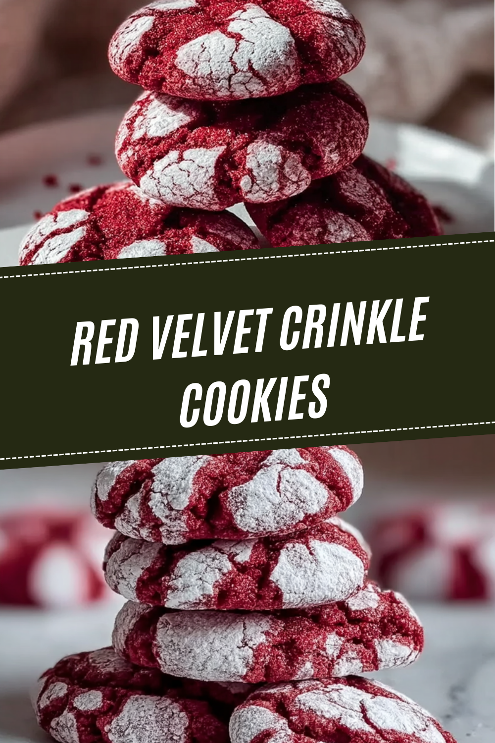 Red Velvet Crinkle Cookies