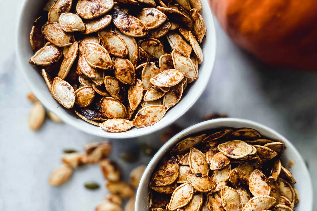 Roasted Pumpkin Seeds Simple Recipe For Crispy Snack 6 Roasted Pumpkin Seeds