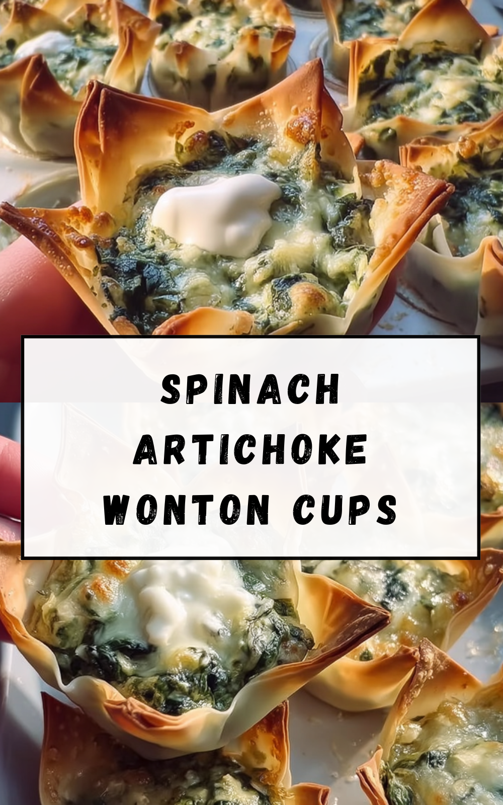 Spinach Artichoke Wonton Cups