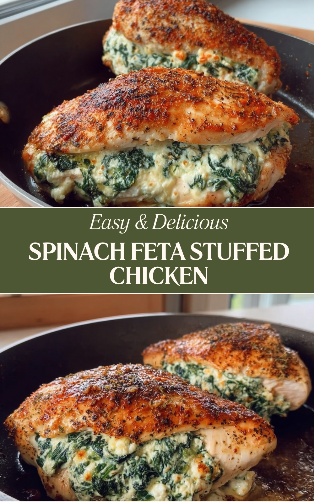 Spinach Feta Stuffed Chicken
