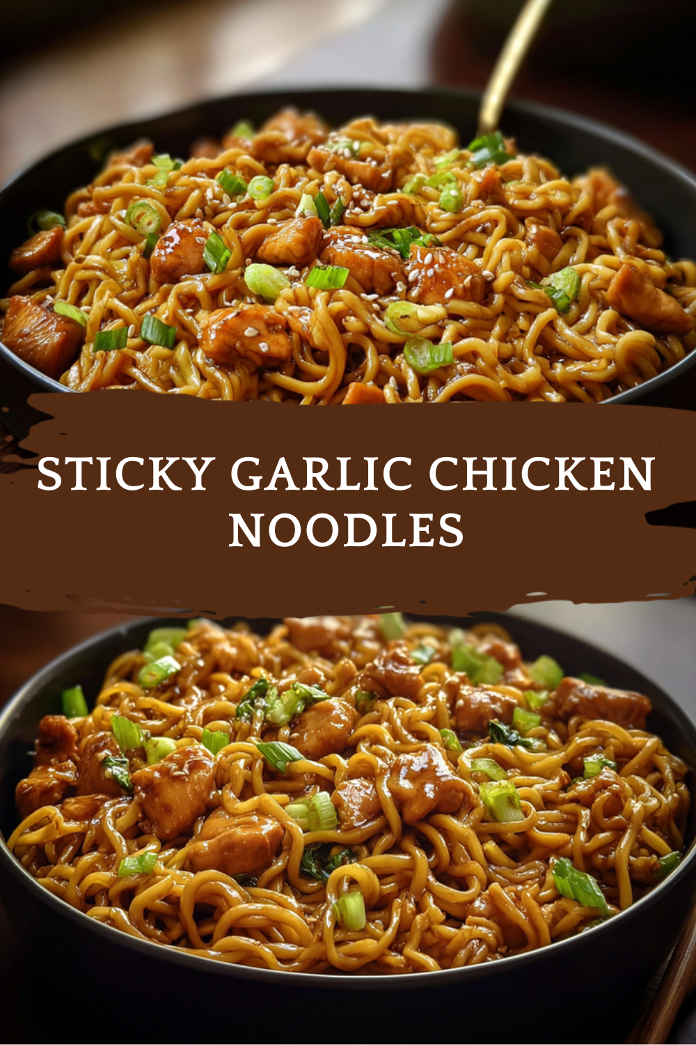 Sticky Garlic Chicken Noodles