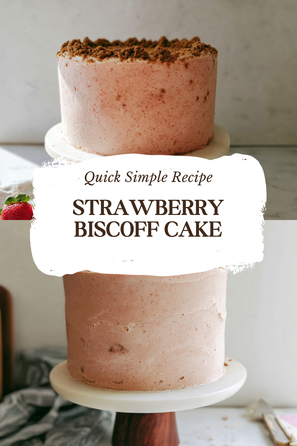 Strawberry Biscoff Cake