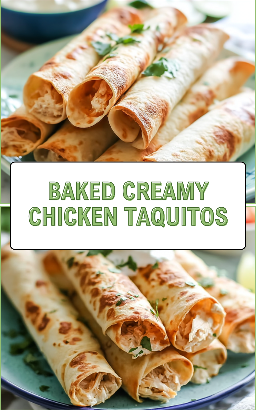 Baked Creamy Chicken Taquitos