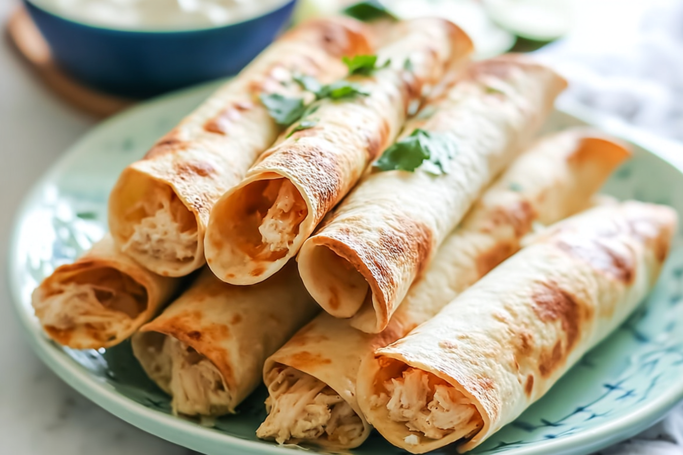 Baked Creamy Chicken Taquitos