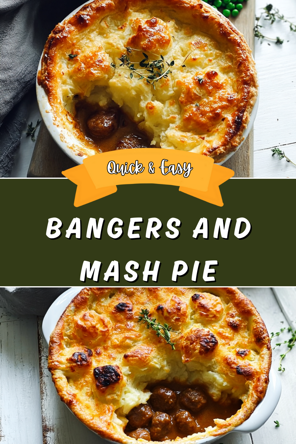 Sausage And Mash Pie Recipe With Savory Ingredients And Easy Preparation 7 Bangers And Mash Pie