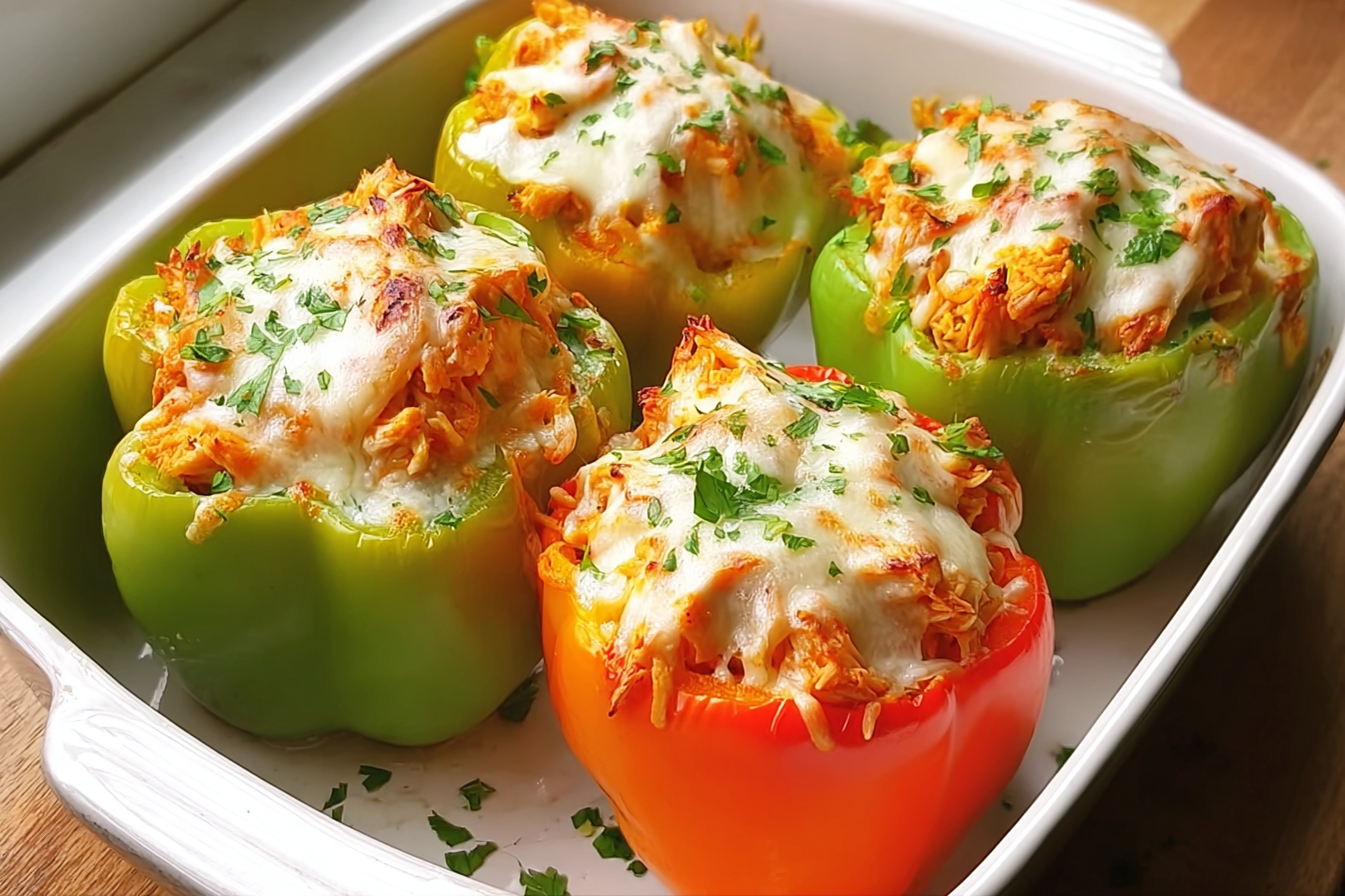 Buffalo Chicken Stuffed Peppers With Savory And Spicy Flavors 6 Buffalo Chicken Stuffed Peppers