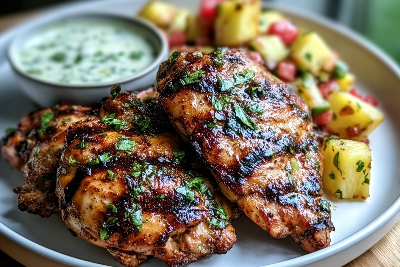 Caribbean Jerk Chicken With Fresh Pineapple Salsa Recipe 6 Caribbean Jerk Chicken