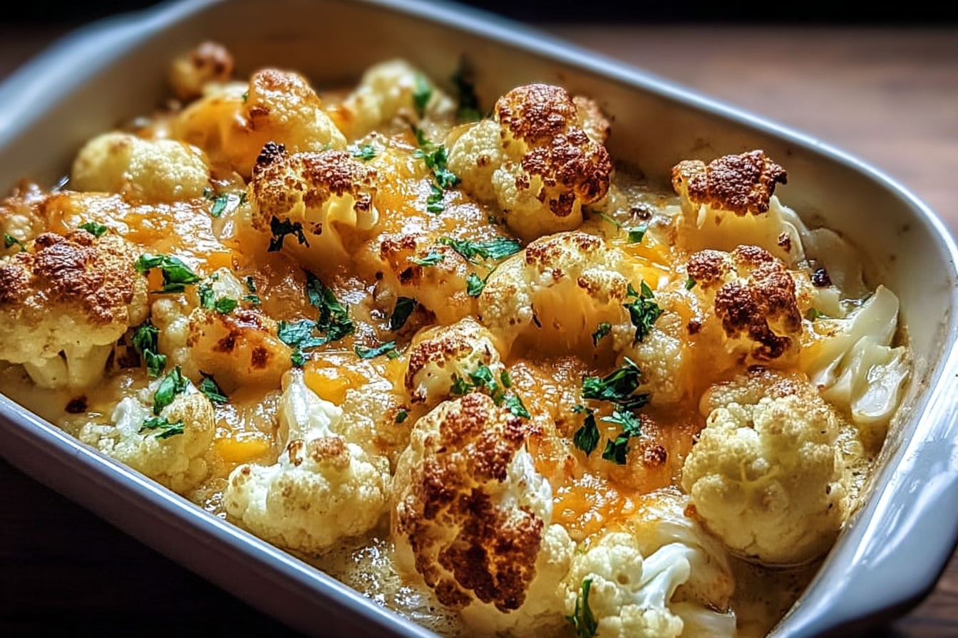 Roasted Cauliflower With Cheddar Garlic Cheese Recipe 6 Cheddar Cauliflower