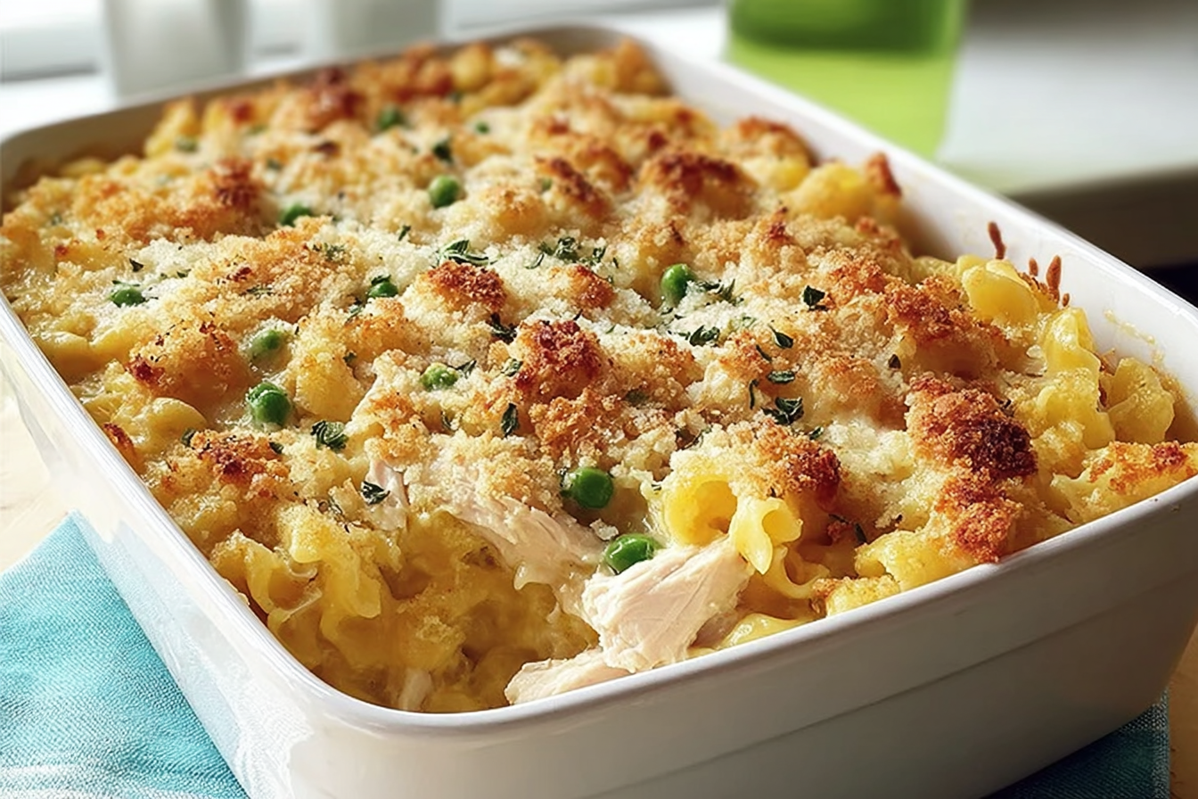 Chicken And Swiss Casserole Recipe With Creamy Cheese And Tender Chicken 6 Chicken And Swiss Casserole