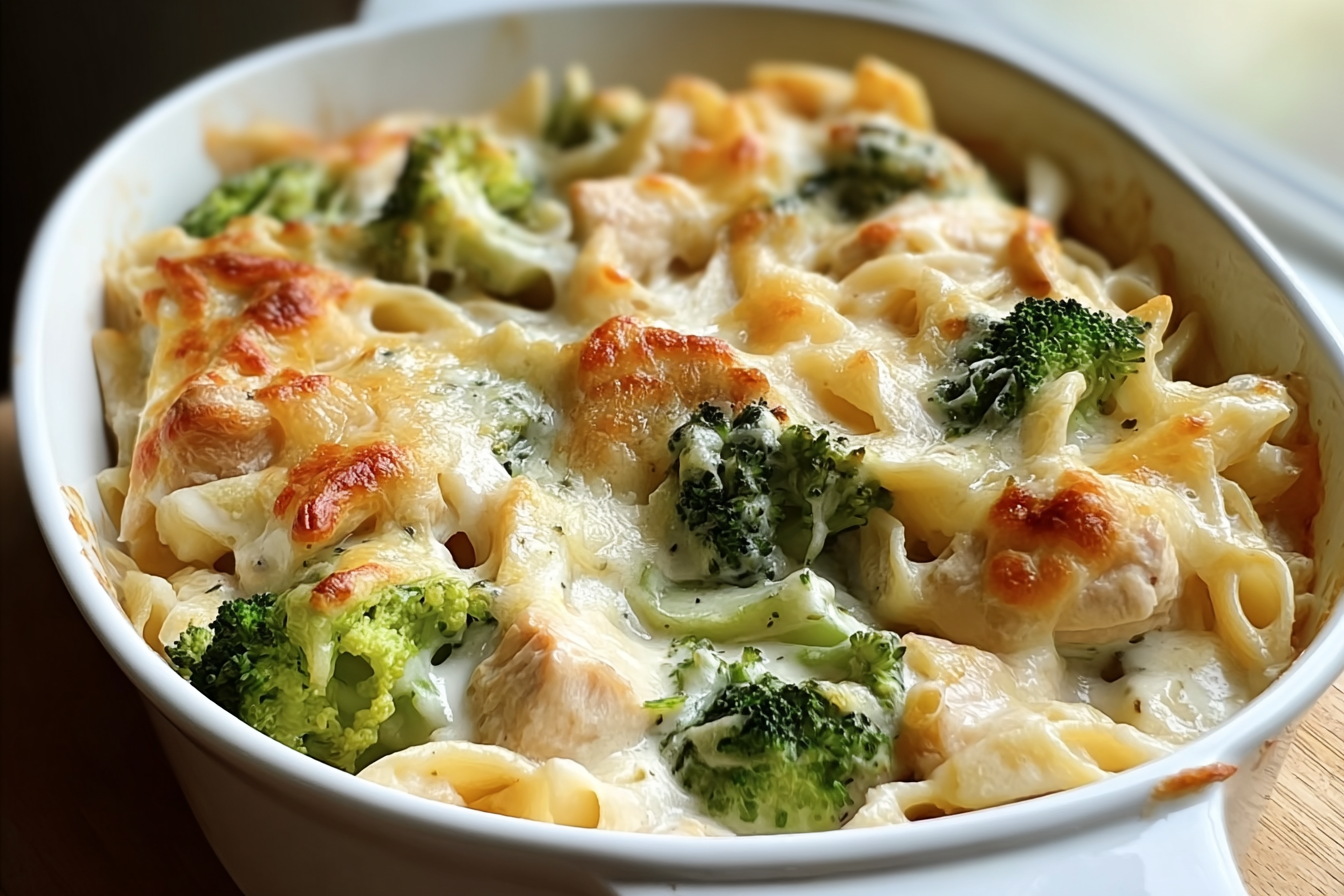 Chicken And Broccoli Alfredo Bake Recipe With Creamy Cheese Sauce 6 Chicken Broccoli Alfredo Bake