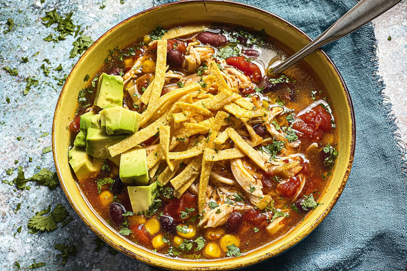 Creamy Chicken Tortilla Soup With Authentic Spices And Fresh Ingredients 6 Chicken Tortilla Soup