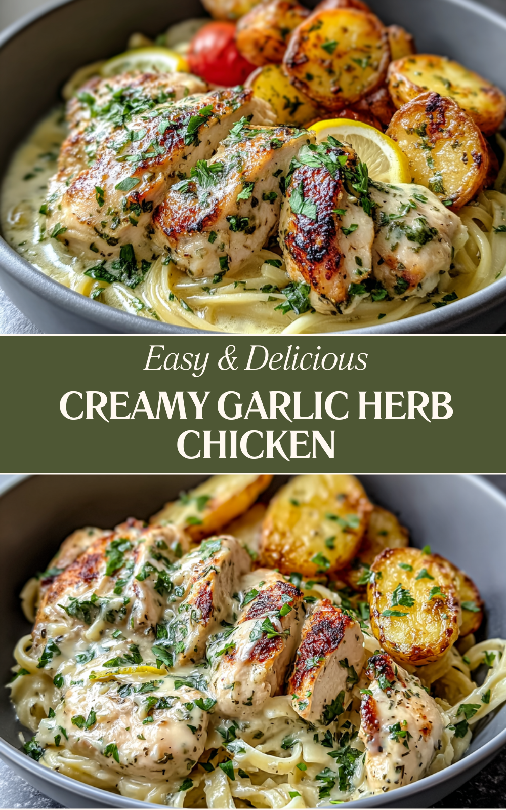 15 Minute Creamy Garlic Herb Chicken Recipe For Quick Dinners 7 Creamy Garlic Herb Chicken