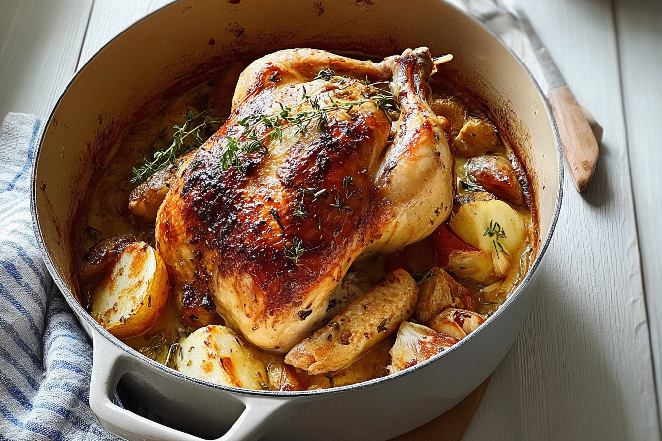 Creamy Garlic Chicken Recipe With Rich Flavor And Easy Steps 6 Creamy One Pot Roast Chicken