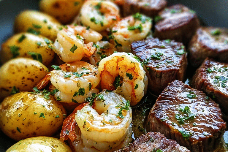 Garlic Butter Shrimp Steak Bites 88.Png