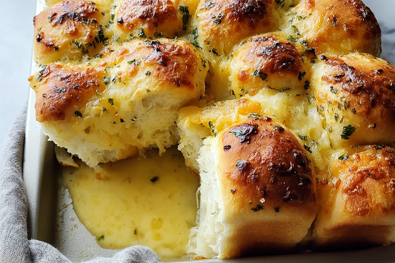 Cheesy Garlic Pull Apart Bread Recipe With Melty Cheese And Soft Crust 6 Garlic Herb Cheese Pull Apart Bread