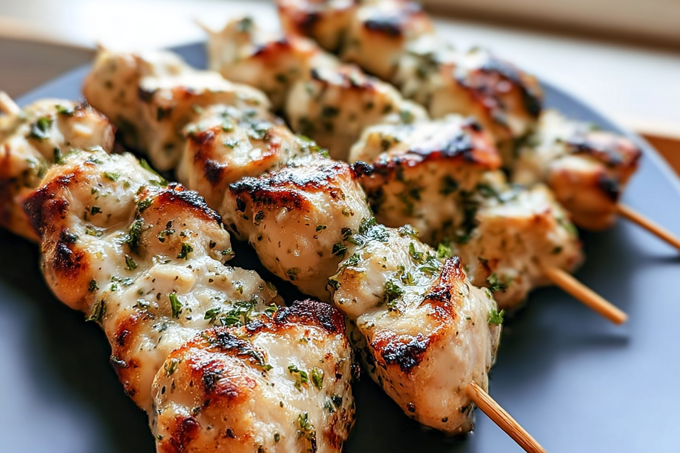 Garlic Parmesan Chicken Skewers Recipe For Easy Flavorful Grilling 6 Garlic Parmesan Chicken Skewers