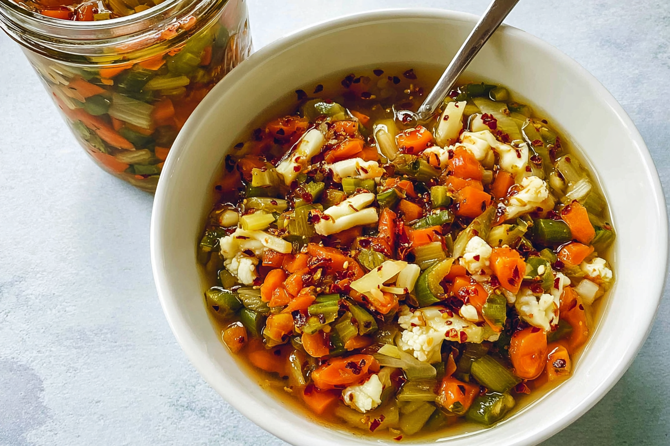 Giardiniera Recipe For Spicy And Mild Homemade Pickled Vegetables 6 Giardiniera