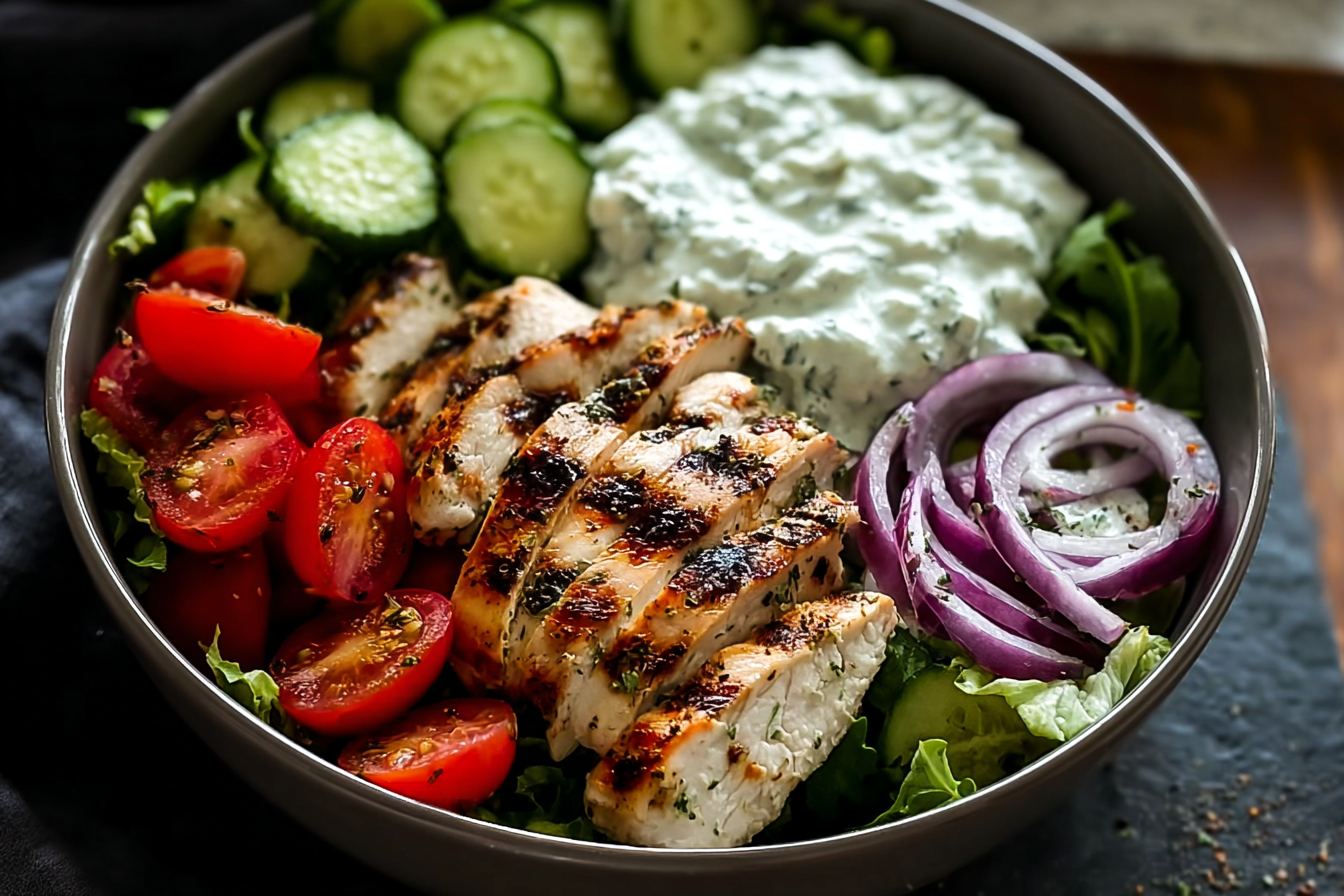 Greek Grilled Chicken Salad Bowl