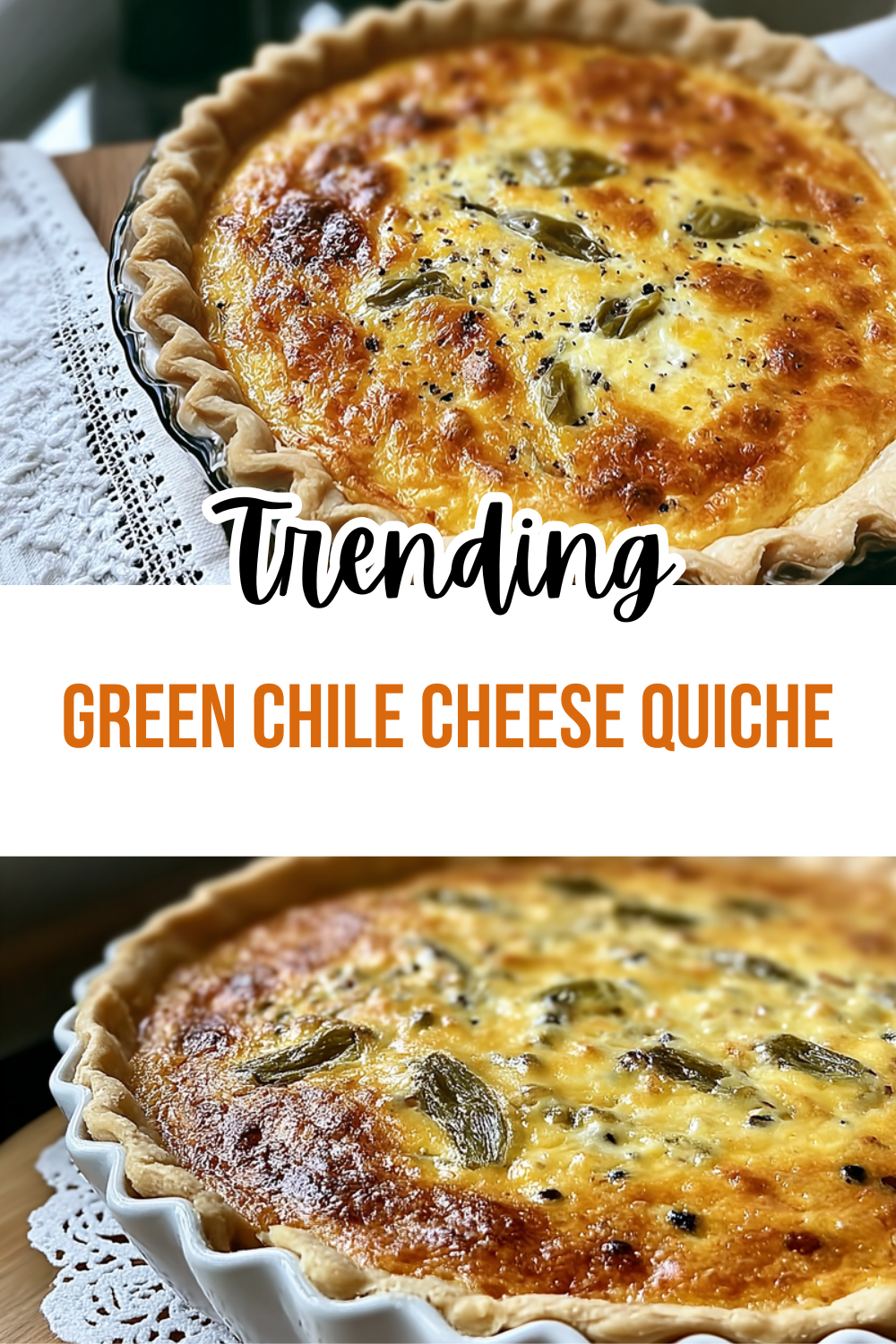 Green Chile Cheese Quiche