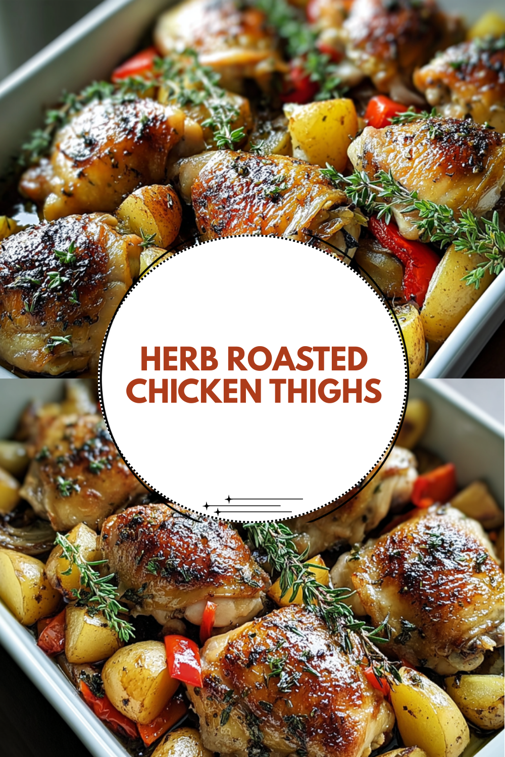 Garlic Herb Roasted Chicken Thighs With Crispy Skin And Juicy Flavor 7 Herb Roasted Chicken Thighs