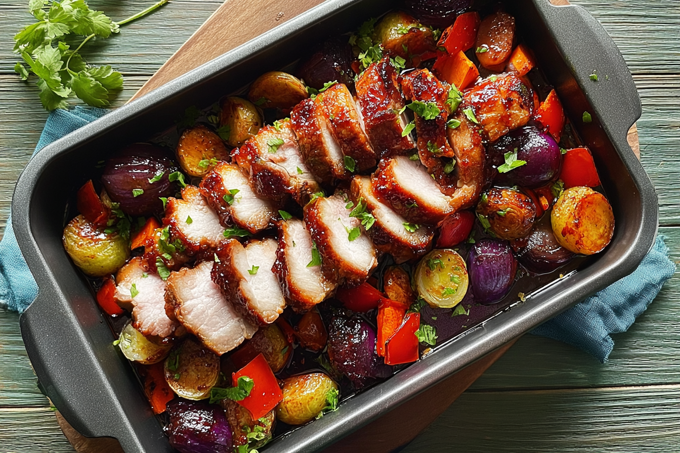 Hoisin Garlic Pork Tray Bake Recipe For Simple Weeknight Dinners 6 Hoisin Pork Tray Bake