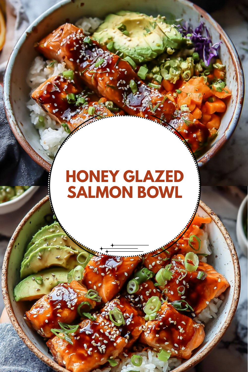 Honey Glazed Salmon Rice Bowls With Fresh Vegetables And Savory Sauce 7 Honey Glazed Salmon Bowl