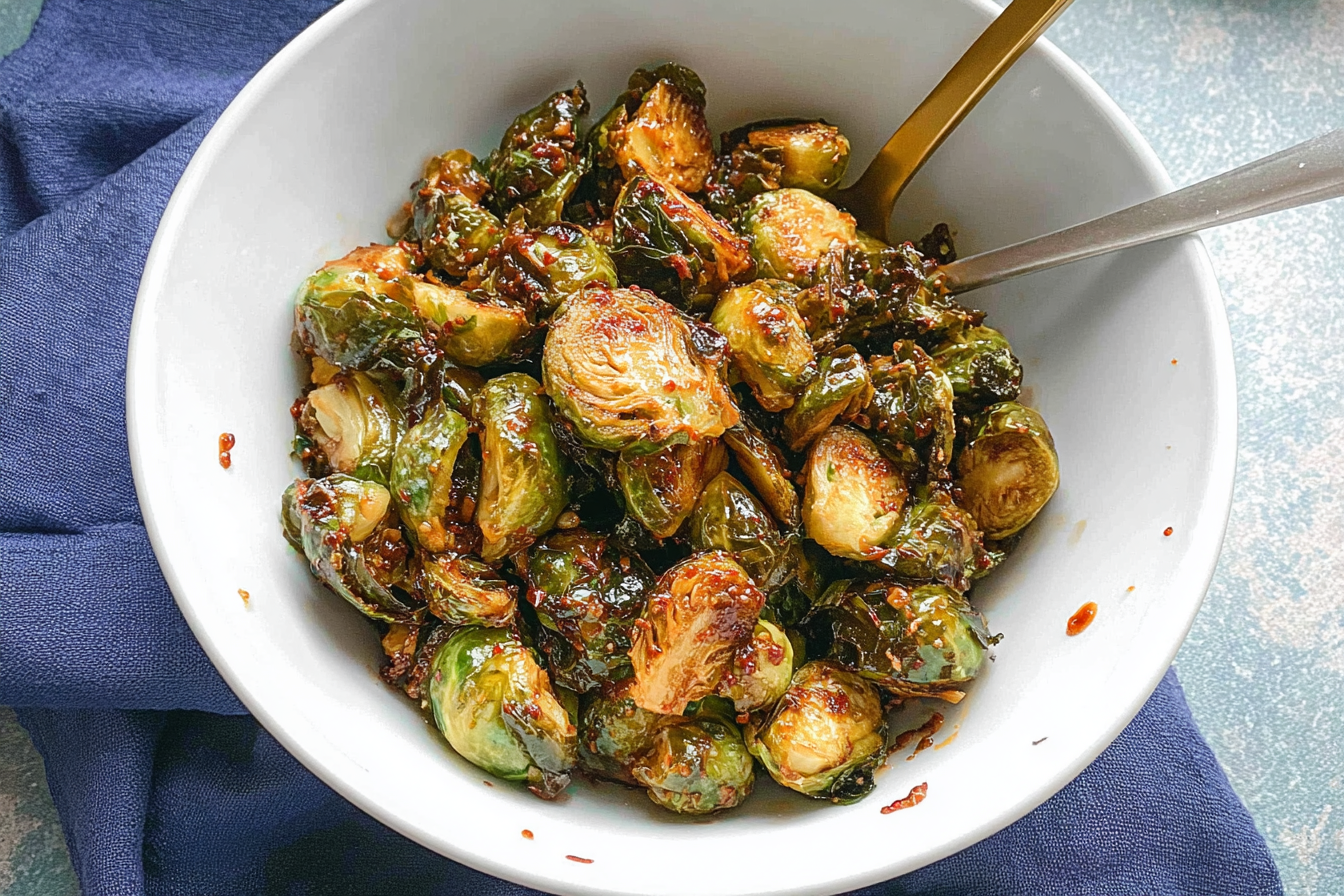 Honey Sriracha Brussels Sprouts Recipe With Sweet And Spicy Flavors 6 Honey Sriracha Brussels Sprouts