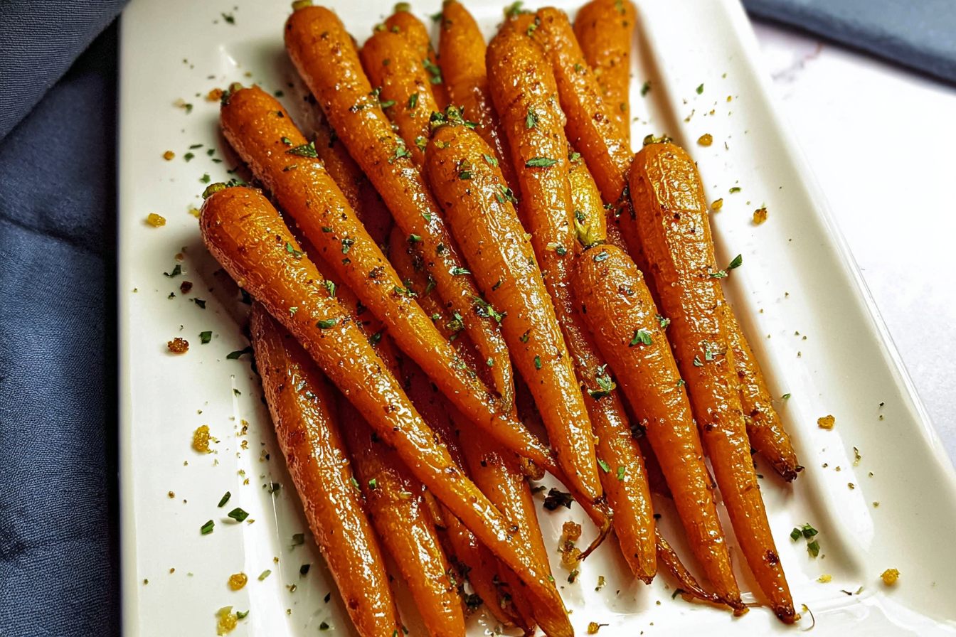 Hot Honey Roasted Carrots Recipe With Spicy Sweet Glaze 6 Hot Honey Roasted Carrots