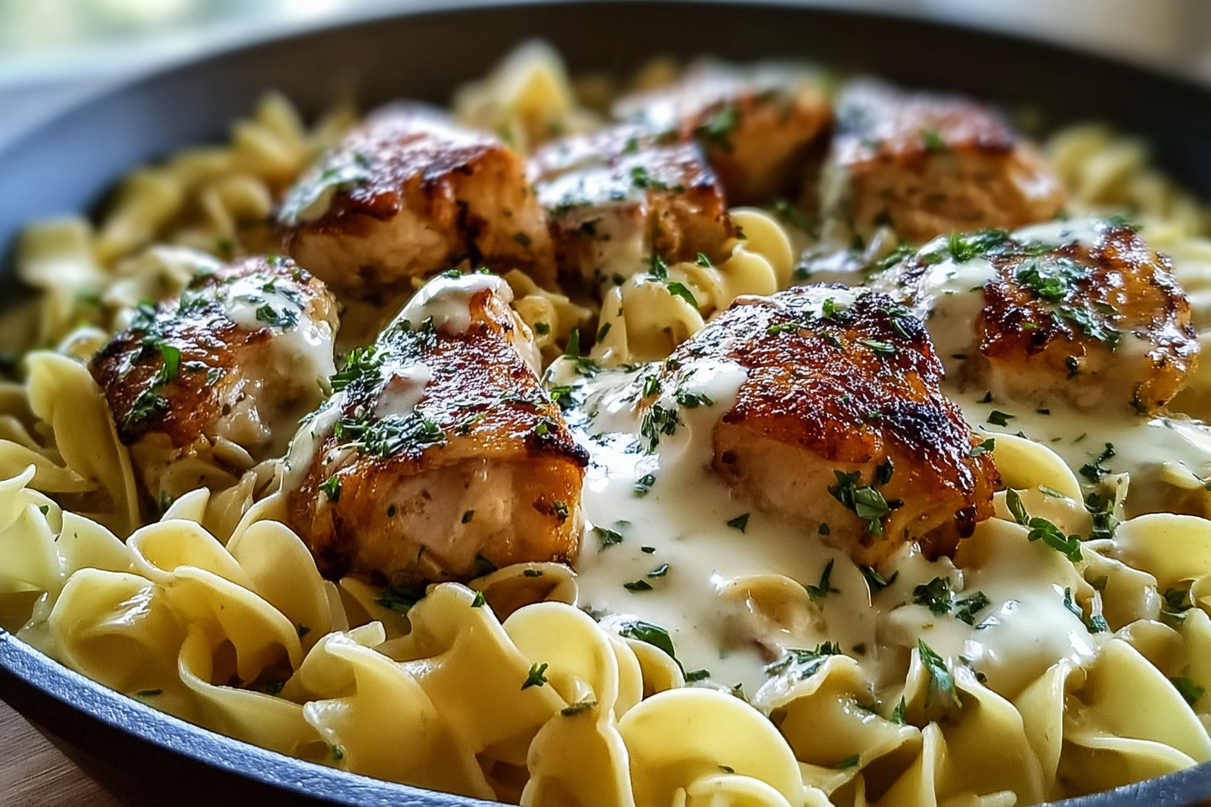 One Pan Chicken With Buttered Noodles