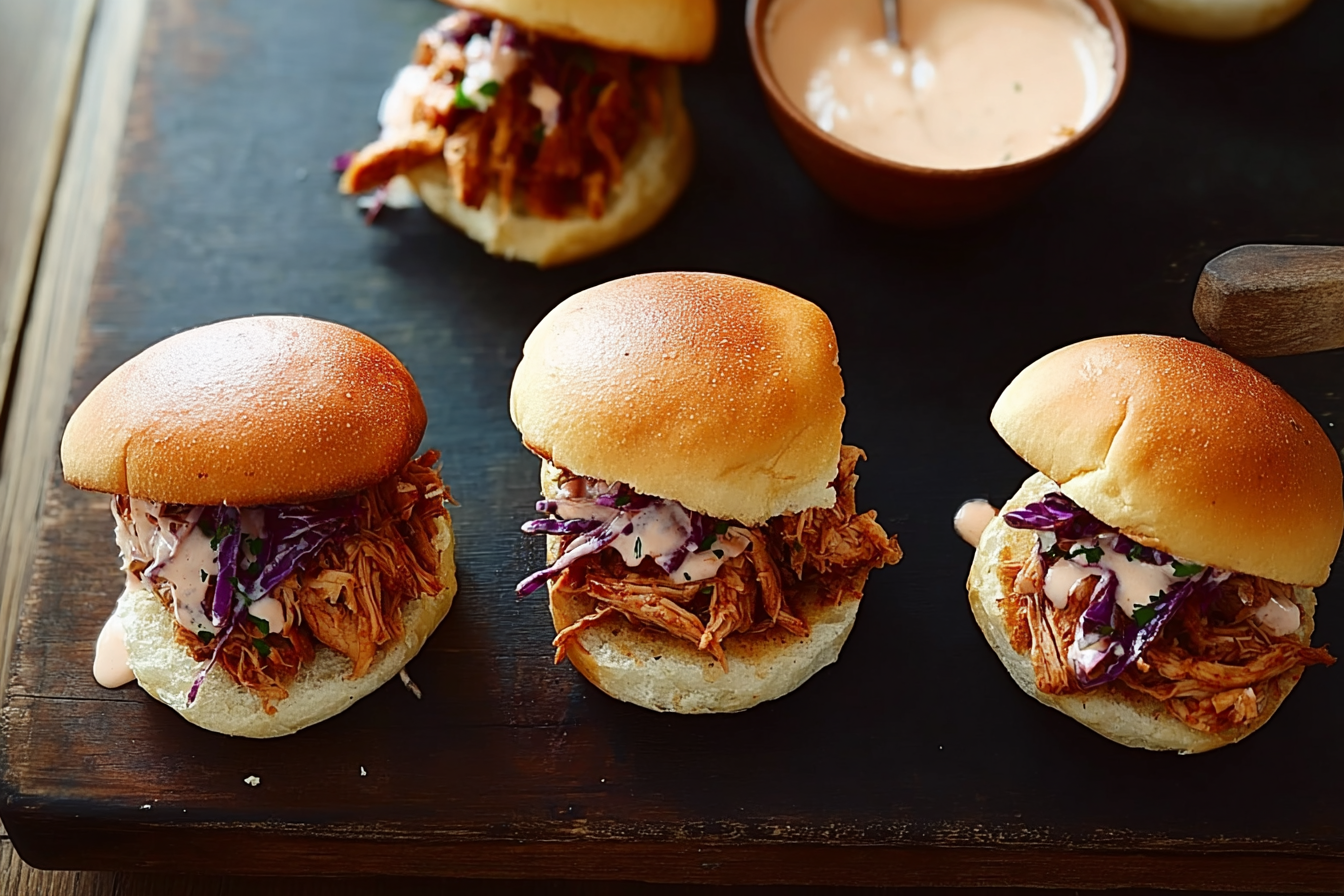 Slow Cooker Pulled Bbq Chicken Sliders Recipe For Easy Meals 6 Pulled Chicken Sliders